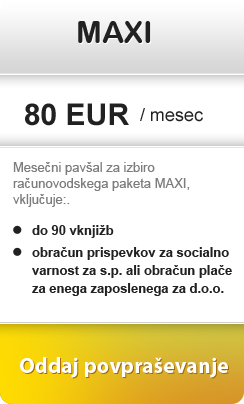 dvostavno računovodstvo paket maxi